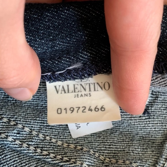 Valentino Vtg Jeans High Rise Straight Leg Y2K Retro 90s Designer Logo Size 4? - Picture 9 of 15
